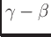 $\displaystyle \gamma - \beta$