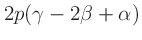 $\displaystyle 2p(\gamma - 2\beta + \alpha)$