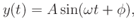 $\displaystyle y(t) = A\sin(\omega t + \phi),
$
