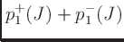 $\displaystyle p_1^{+}(J) + p_1^{-}(J)$